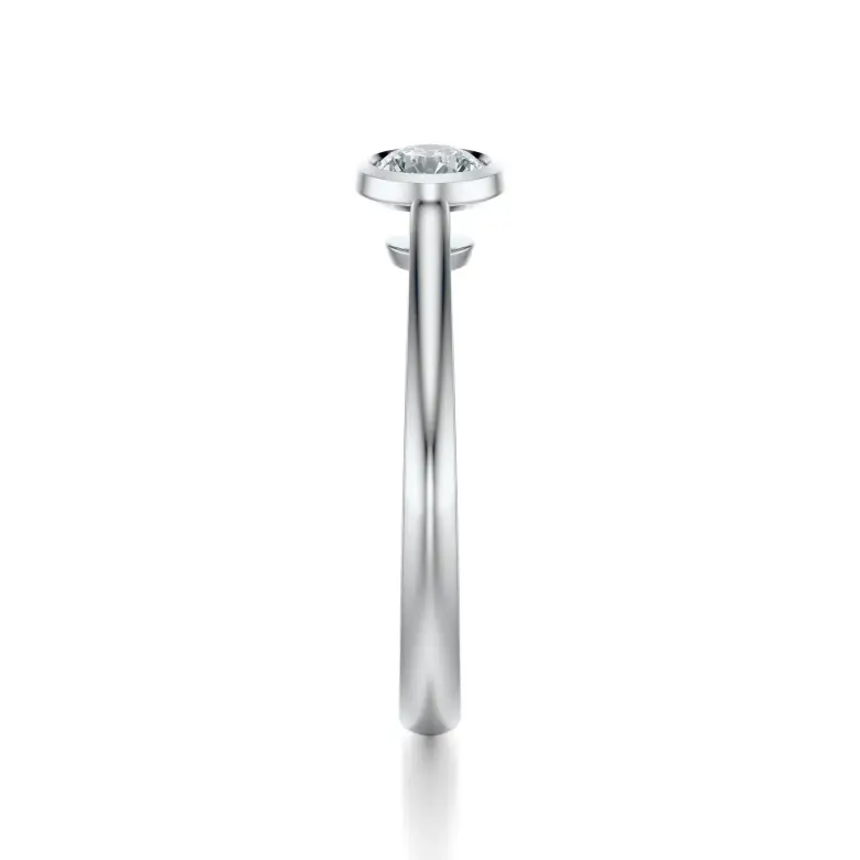 Pierścionek z białego złota z diamentem AJPZ_090